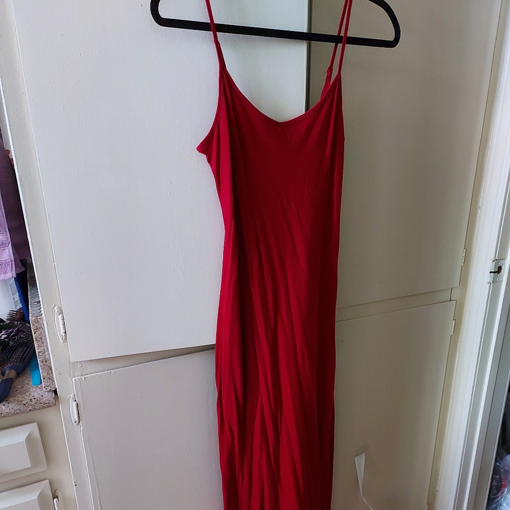 Forever 21 Red Maxi Dress Cotton Small